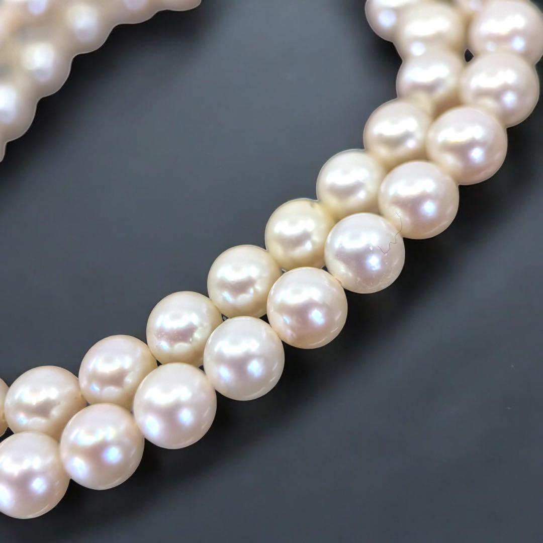 【最高級】ミキモト　アコヤ　本真珠　パール　ネックレス　シルバー　7.0mm