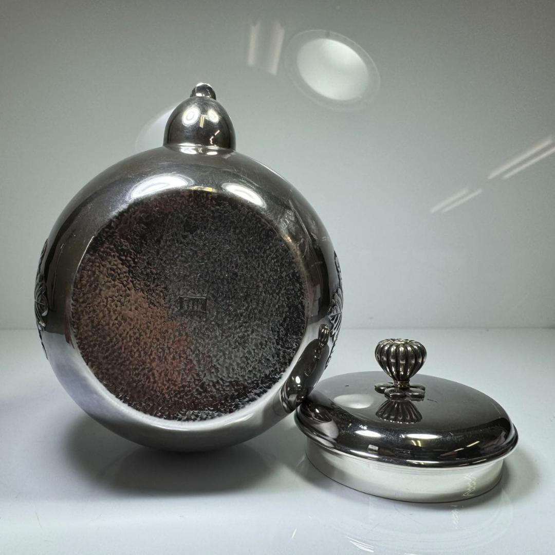 純銀製 急須 菊摘 銀瓶 煎茶道具 湯沸 純銀保証