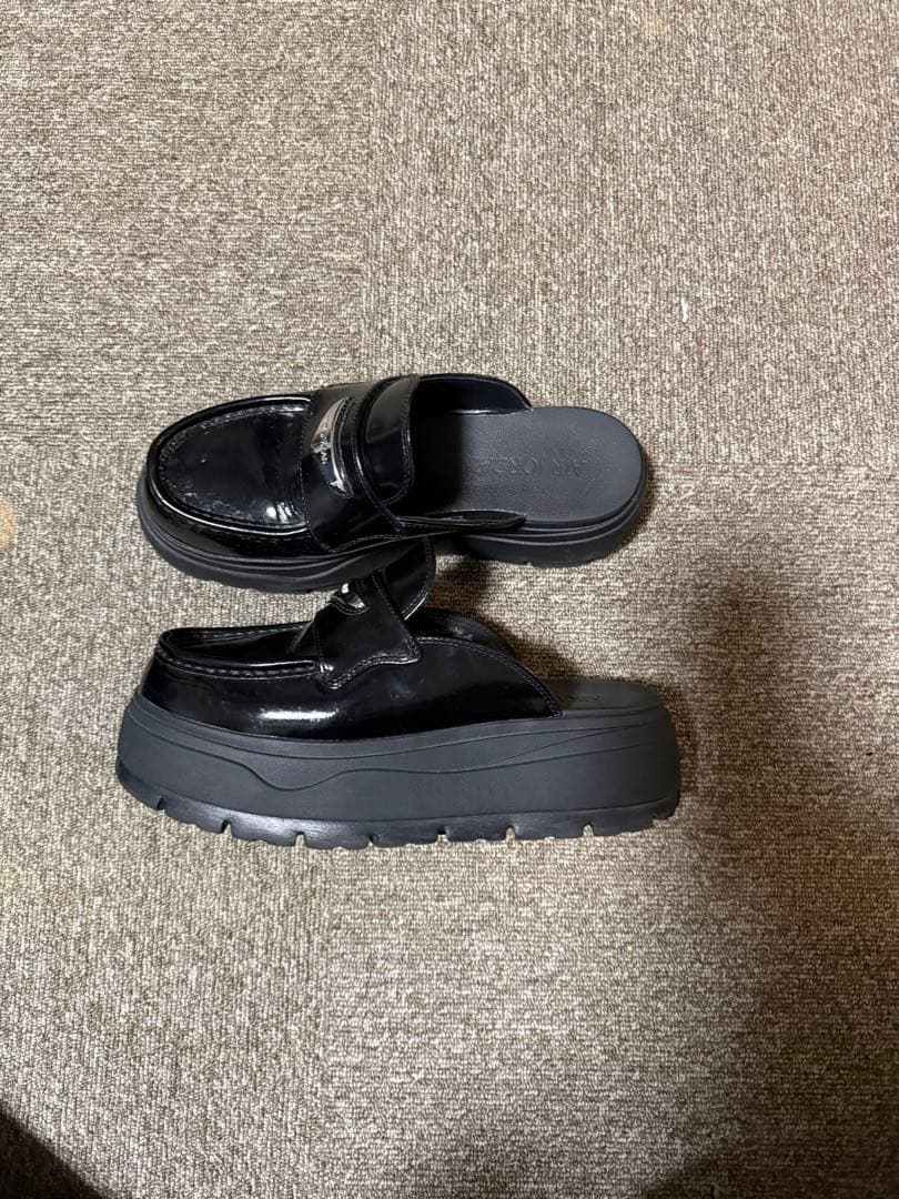 【24時間発送】NIKE エアジョーダン　ミュール　ブラック厚底ローファー