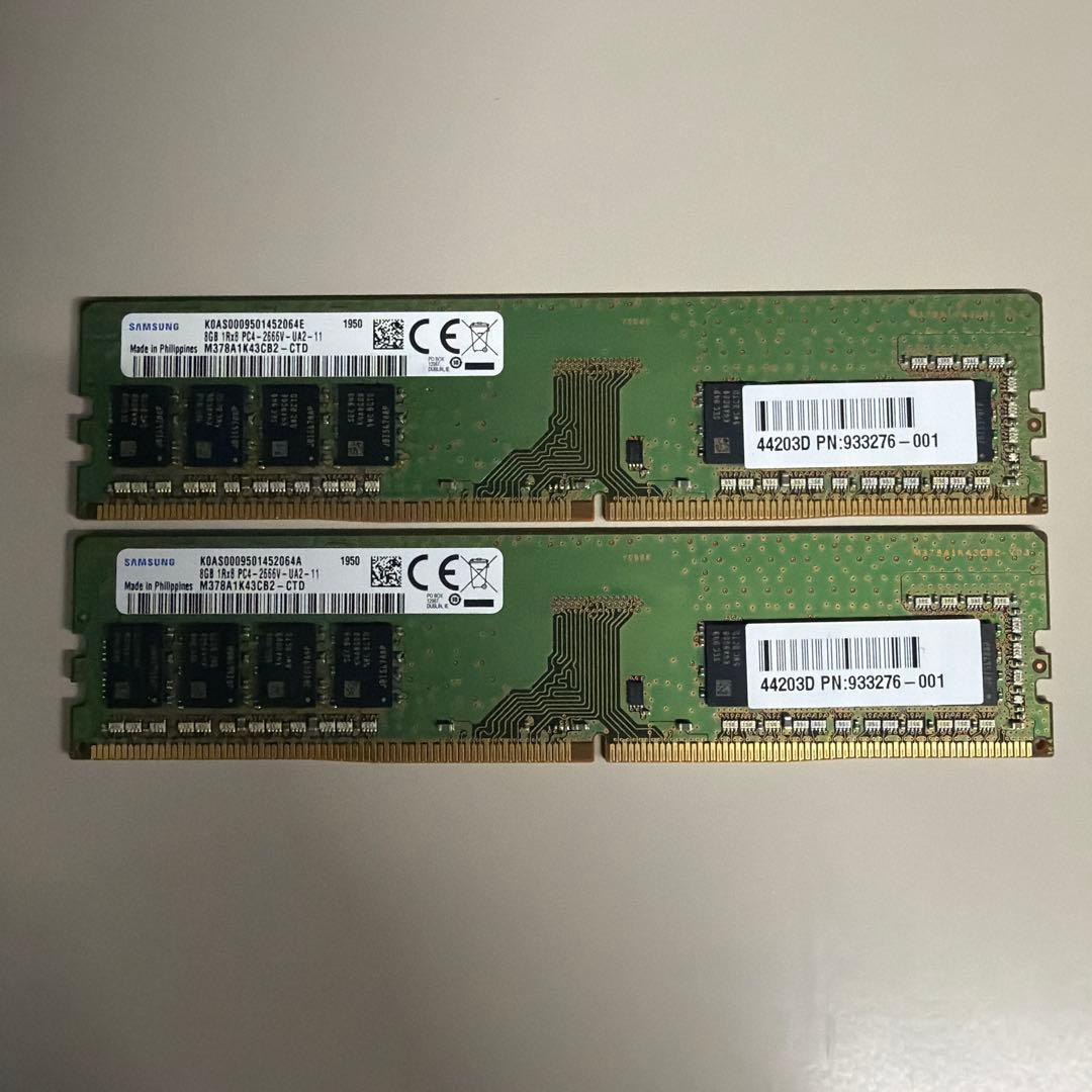 PC4(DDR4)　8ＧＢｘ2枚　16ＧＢ