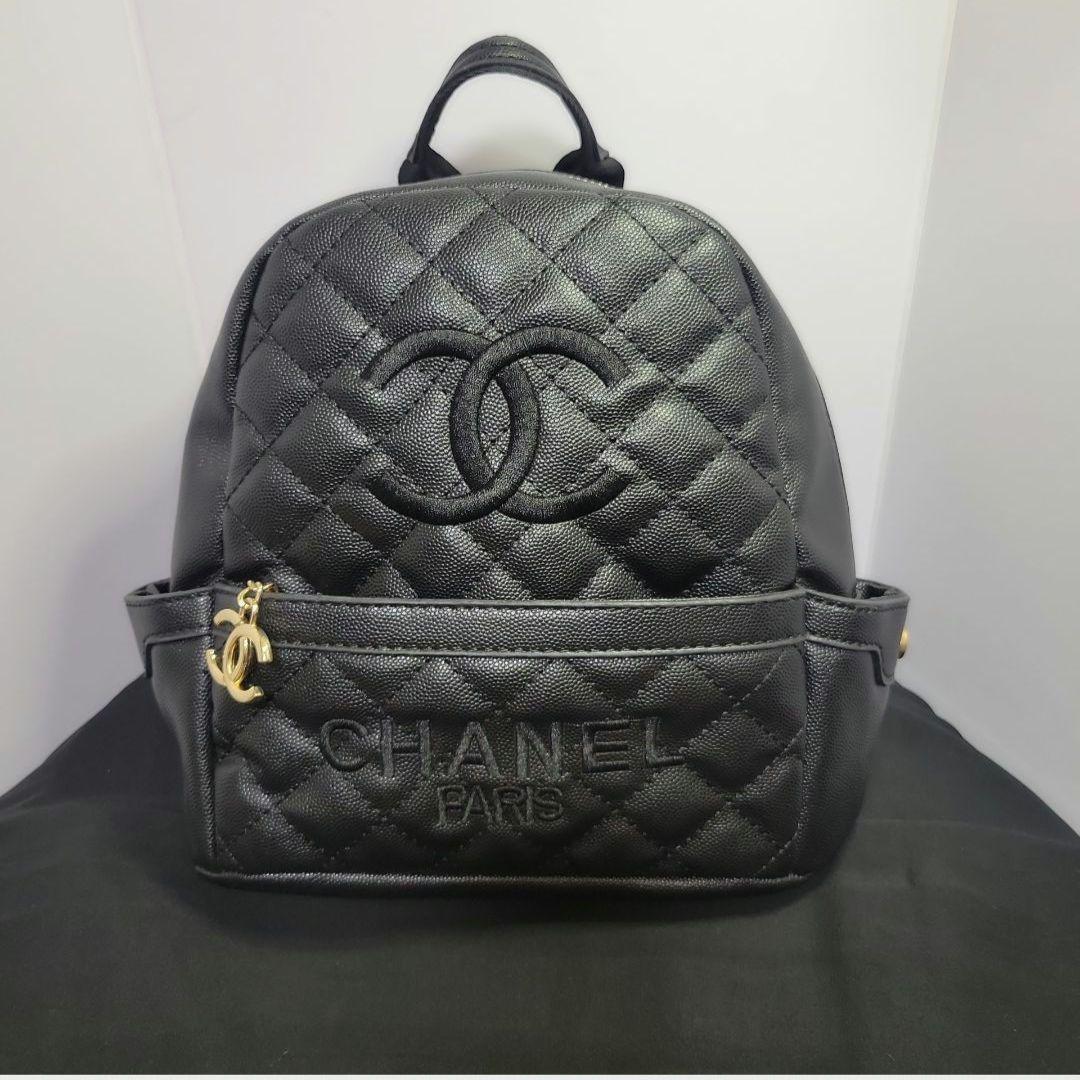 シャネル リュック ノベルティ バッグ キルティングデザイン 刺繍入