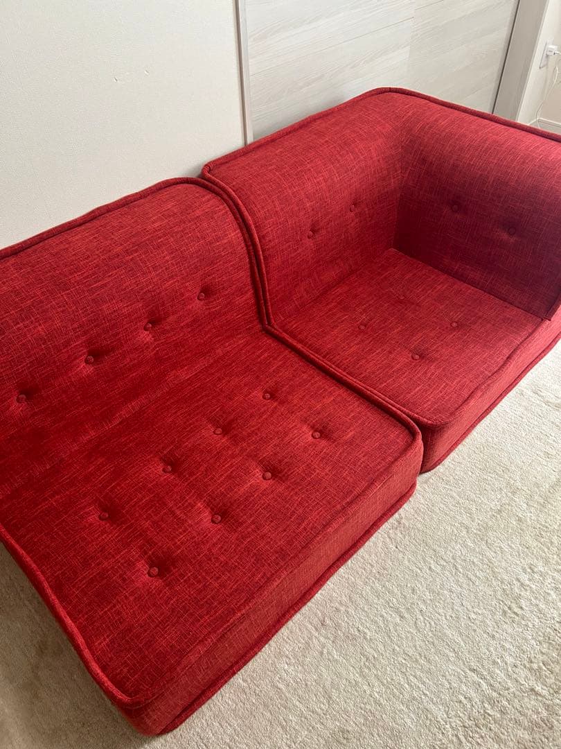 Yogibo Modju Corner ヨギボー　モジュ　コーナー　赤　ソファ