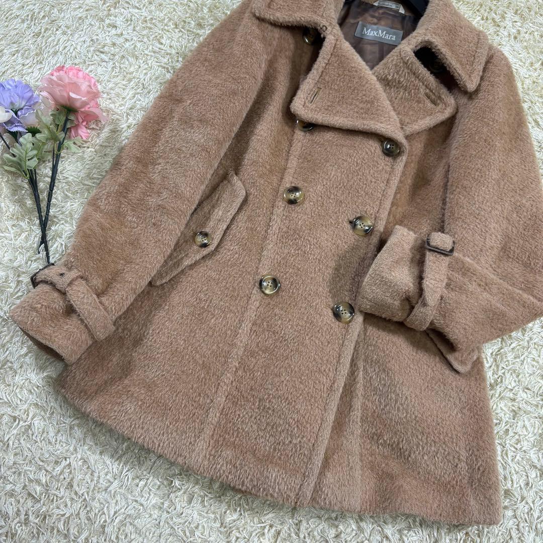 マックスマーラ　高級ライン　バージンウール　アルパカ　Pコート　ベージュ