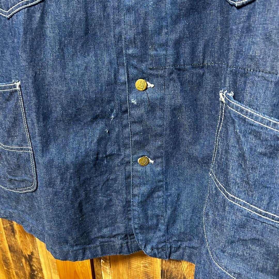 ビッグサイズ　Lee 91-J カバーオール デニム 濃紺 　ワンウオッシュ