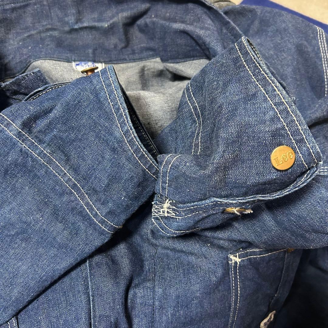 ビッグサイズ　Lee 91-J カバーオール デニム 濃紺 　ワンウオッシュ