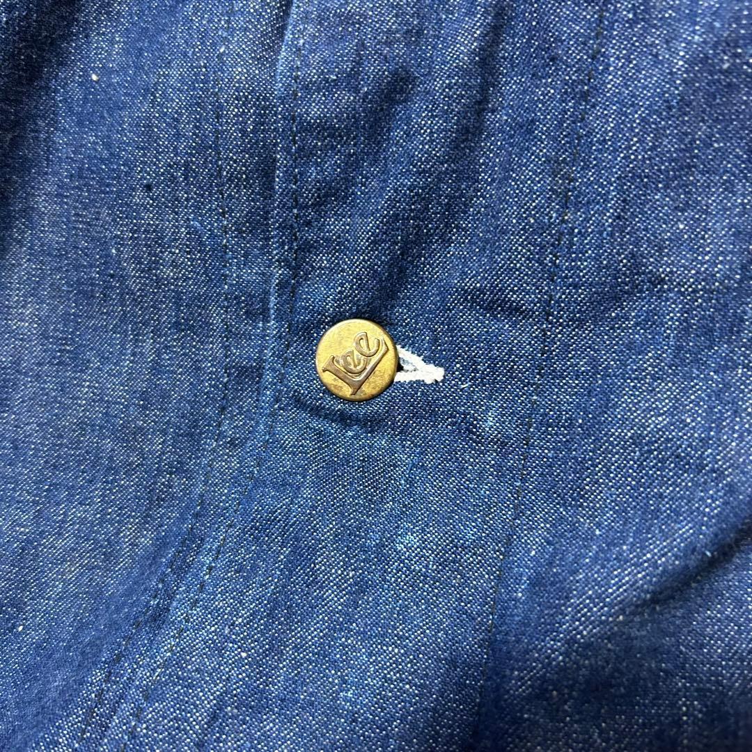 ビッグサイズ　Lee 91-J カバーオール デニム 濃紺 　ワンウオッシュ