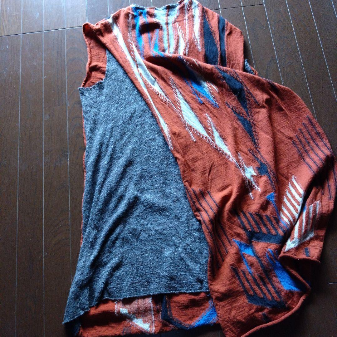 キャピタル　幾何学模様 ロングワンピース ノースリーブ