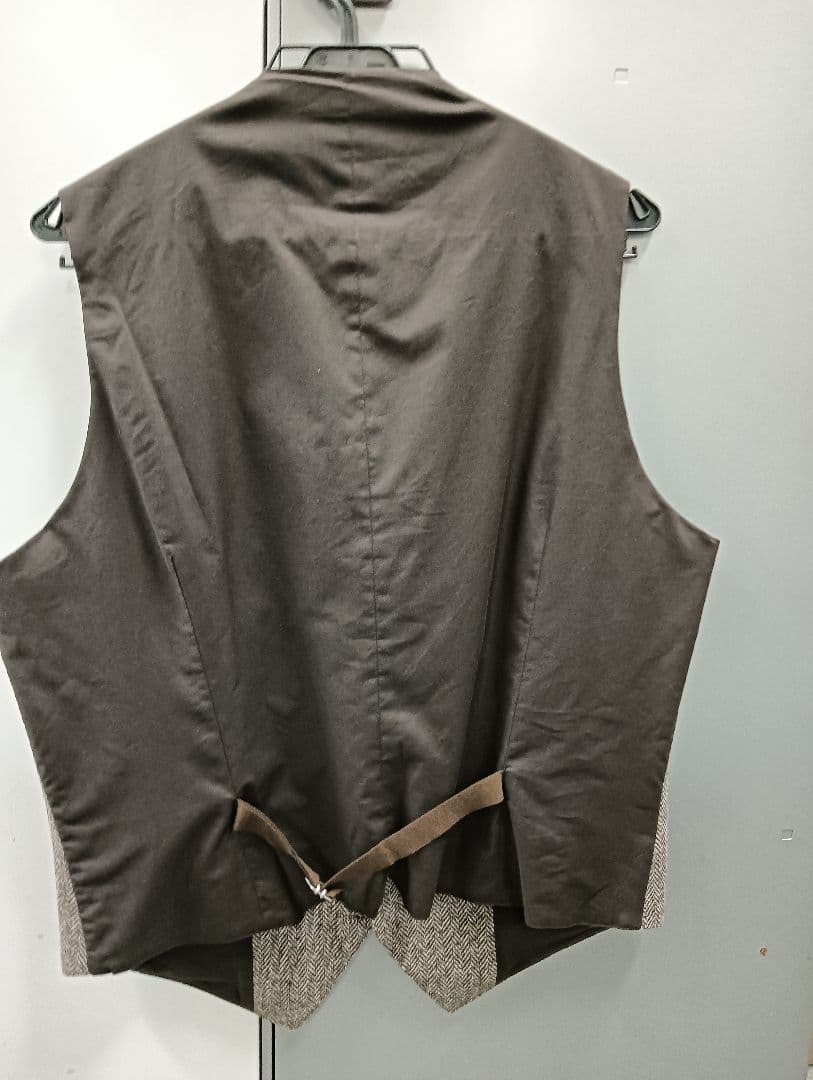 TAGLIATORE ヘリンボーンベスト茶サイズ50