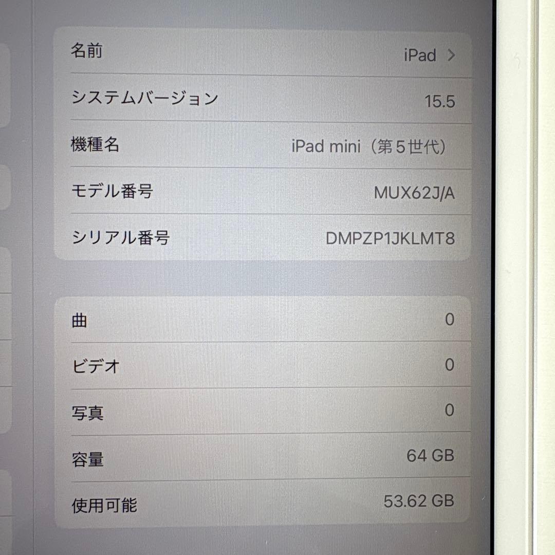 iPad mini5 Wi-Fi+Cellular モデル 64GB
