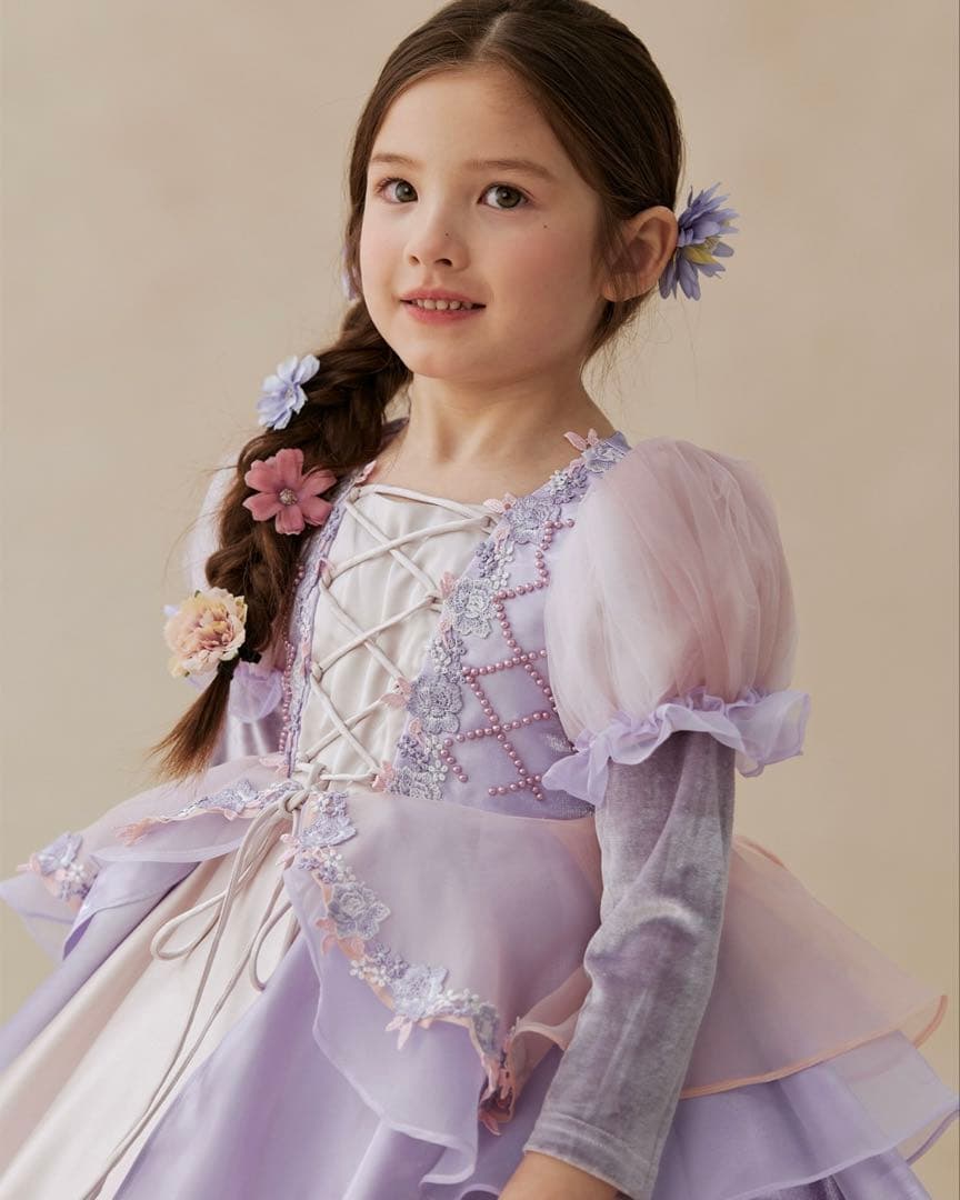 【匿名配送】ラプンツェル風ドレス100cm