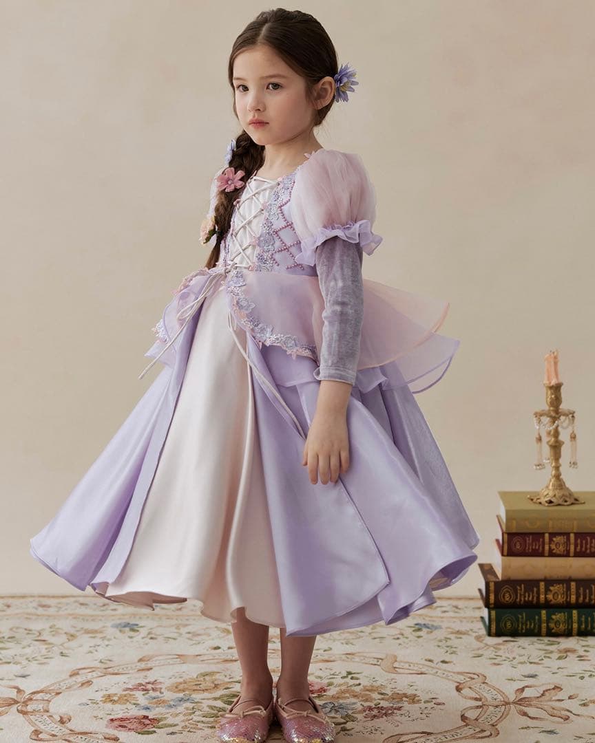 【匿名配送】ラプンツェル風ドレス100cm