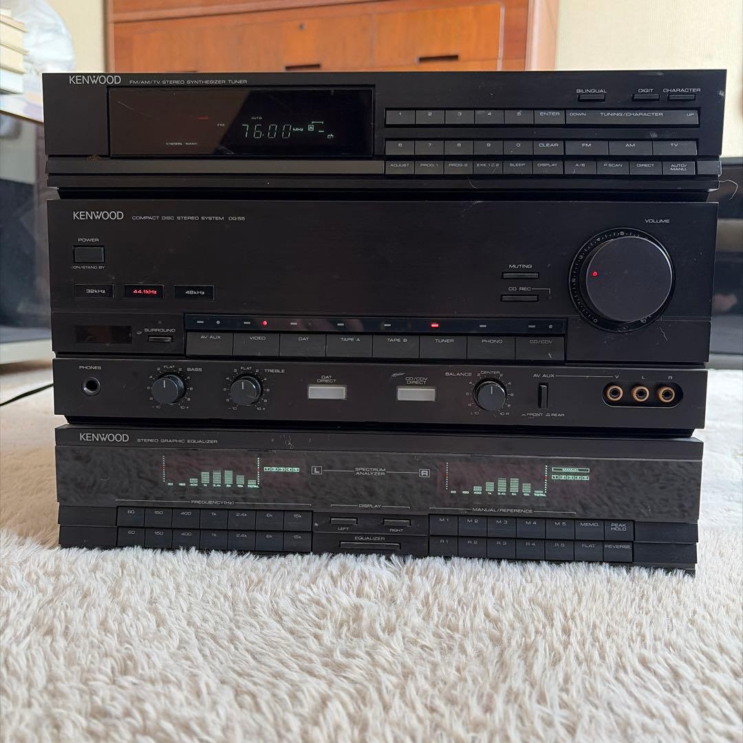 【希少品】KENWOOD オーディオシステムコンポ フルセット 説明欄要確認
