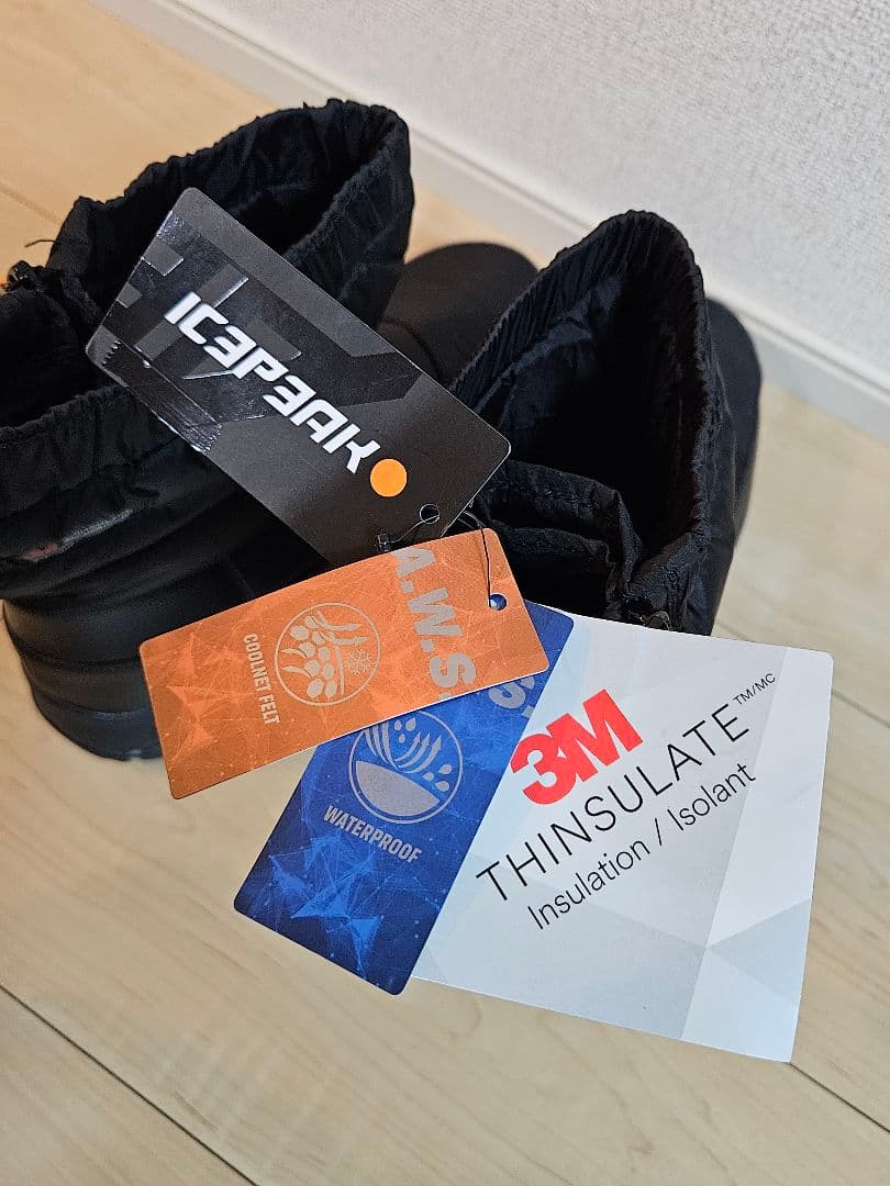 【新品未使用】ICEPEAK 28cm スノーブーツ AISSA MR ブラック