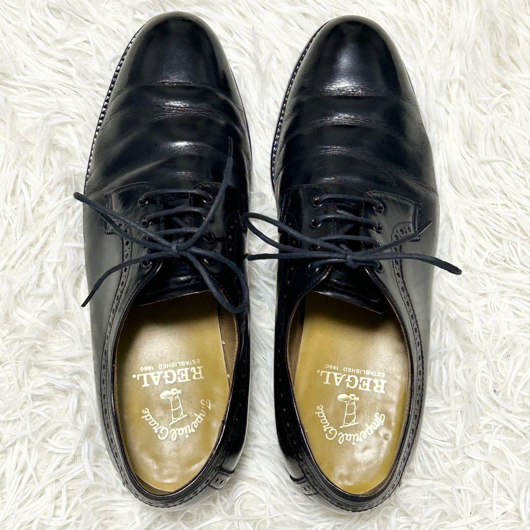 良品✨リーガル インペリアルグレード プレーントゥ ブラック2785 25.5㎝