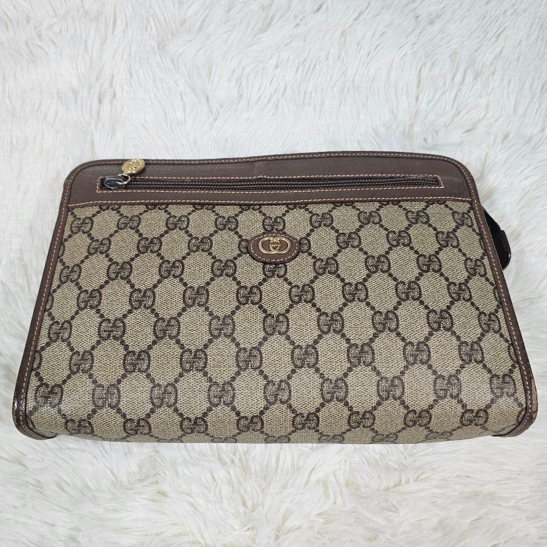 GUCCI グッチ　セカンド/クラッチバッグ　GG柄　PVC　オールドグッチ