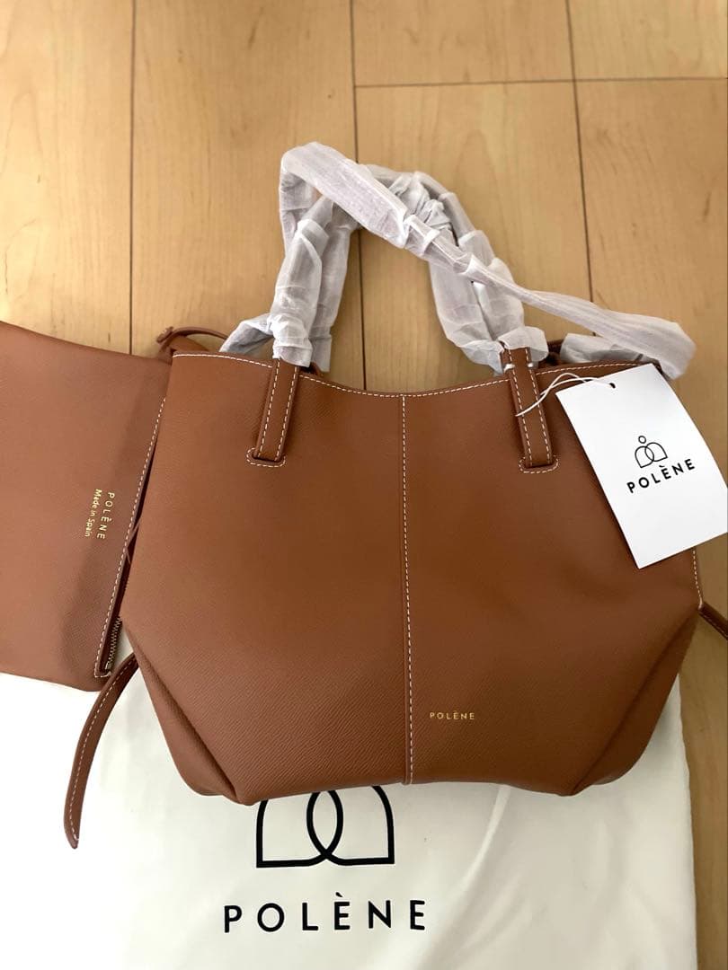 POLENE 新品 cyme mini キャメル バッグ 2way