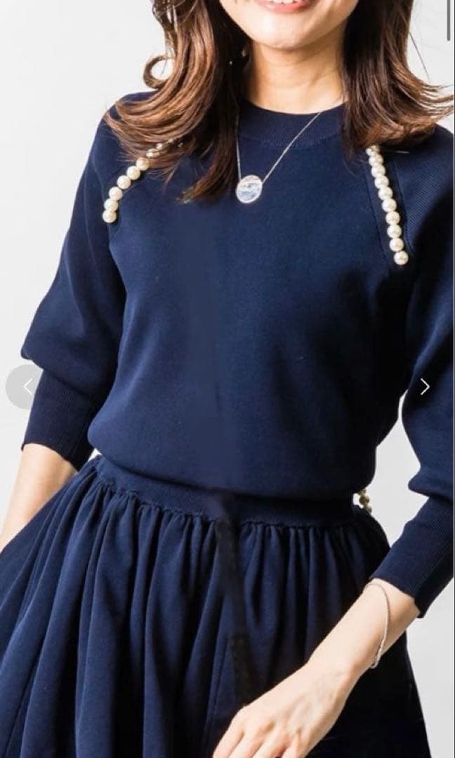 sachikoヴィリーナ ローラパールロングスリーブニット パンツセット