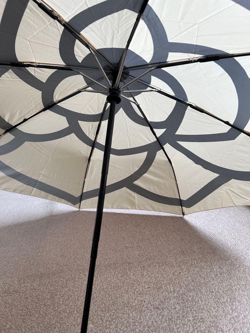 美品！CHANEL 折りたたみ傘 カメリア　ホワイト