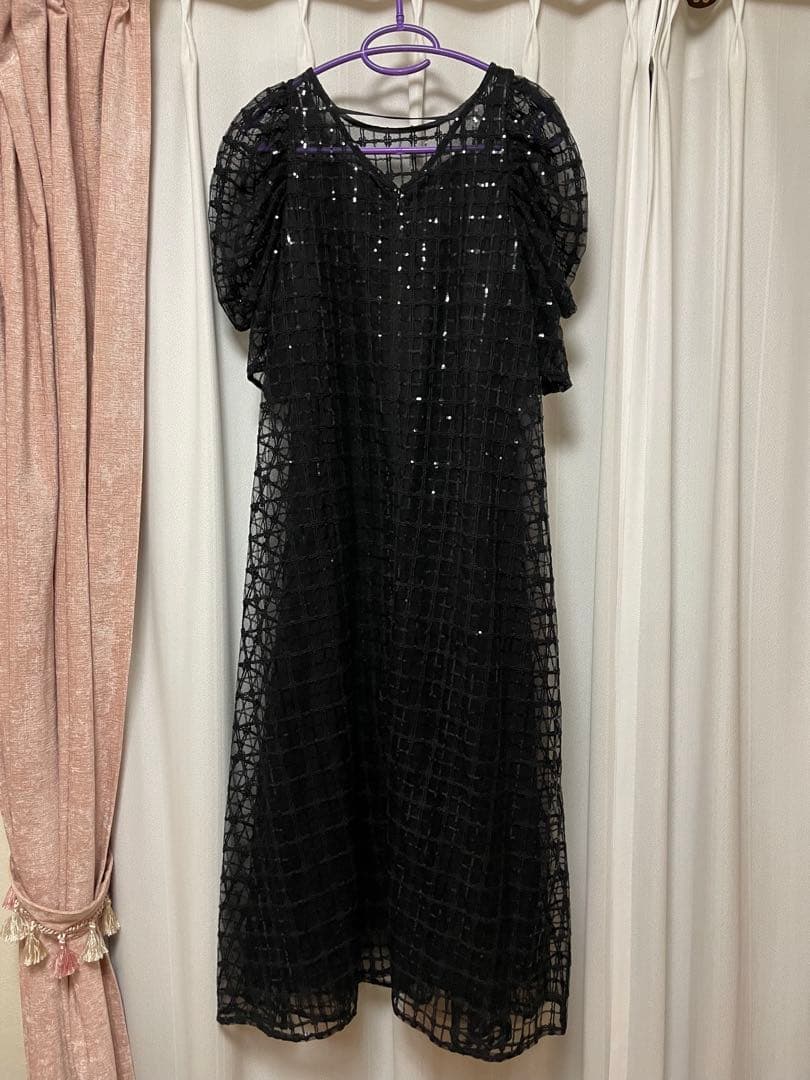 Dorry Doll Kirakira check onepiece ブラック