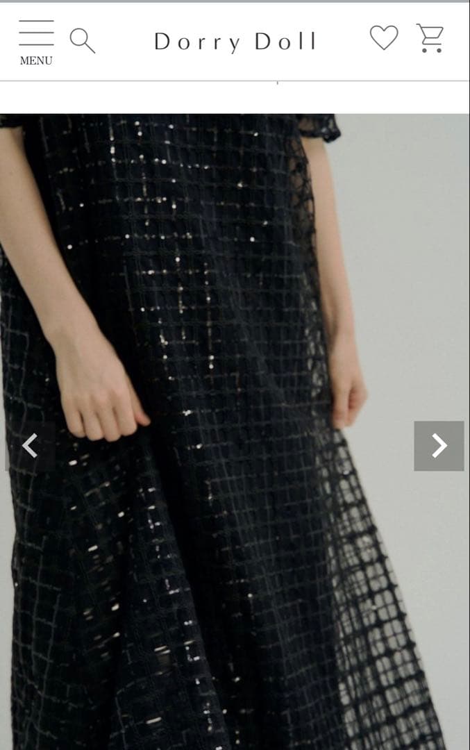 Dorry Doll Kirakira check onepiece ブラック