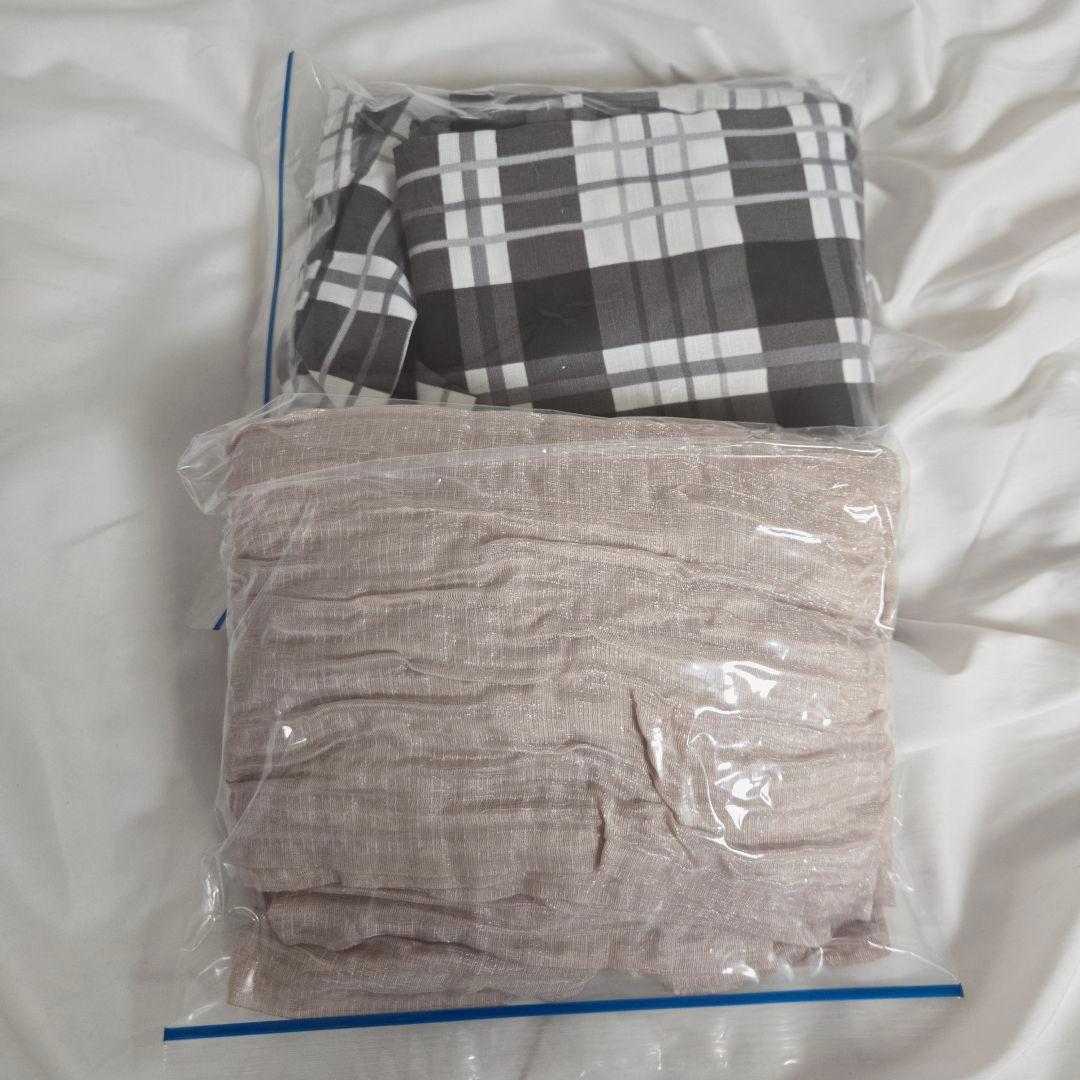 Tika 浴衣 モノトーンチェック レトロ 簡単 一人で着れる 3点セット