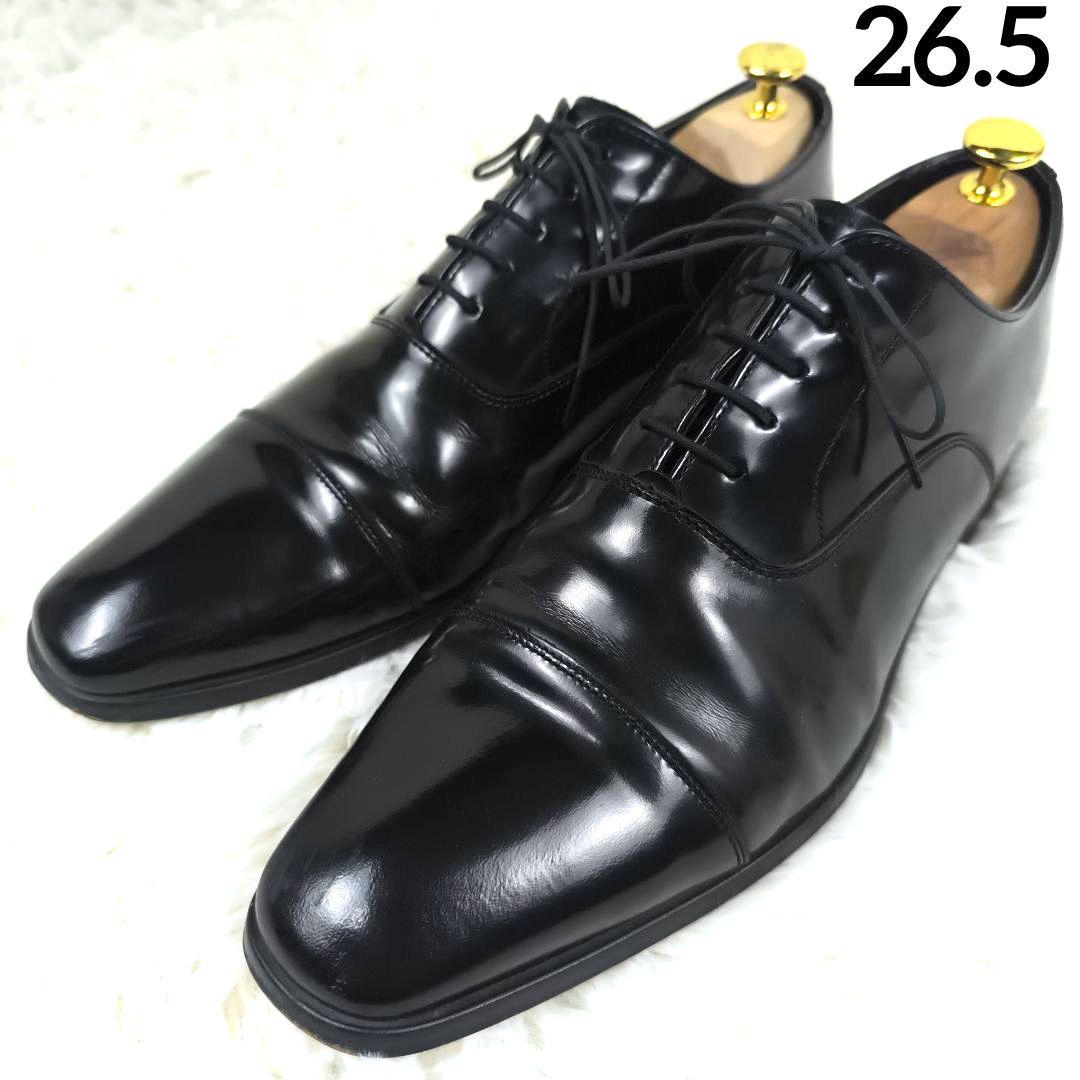 ✨美品✨ リーガル ドレスシューズ 内羽根 ストレートチップ ガラスレザー 黒