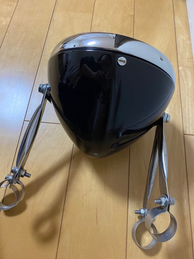 グッズ　7インチ　ルーカスタイプヘッドライトケース　ステイセット　SR400