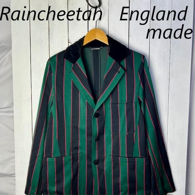 イングランド製 Raincheetah 太ストライプ スクールジャケット M
