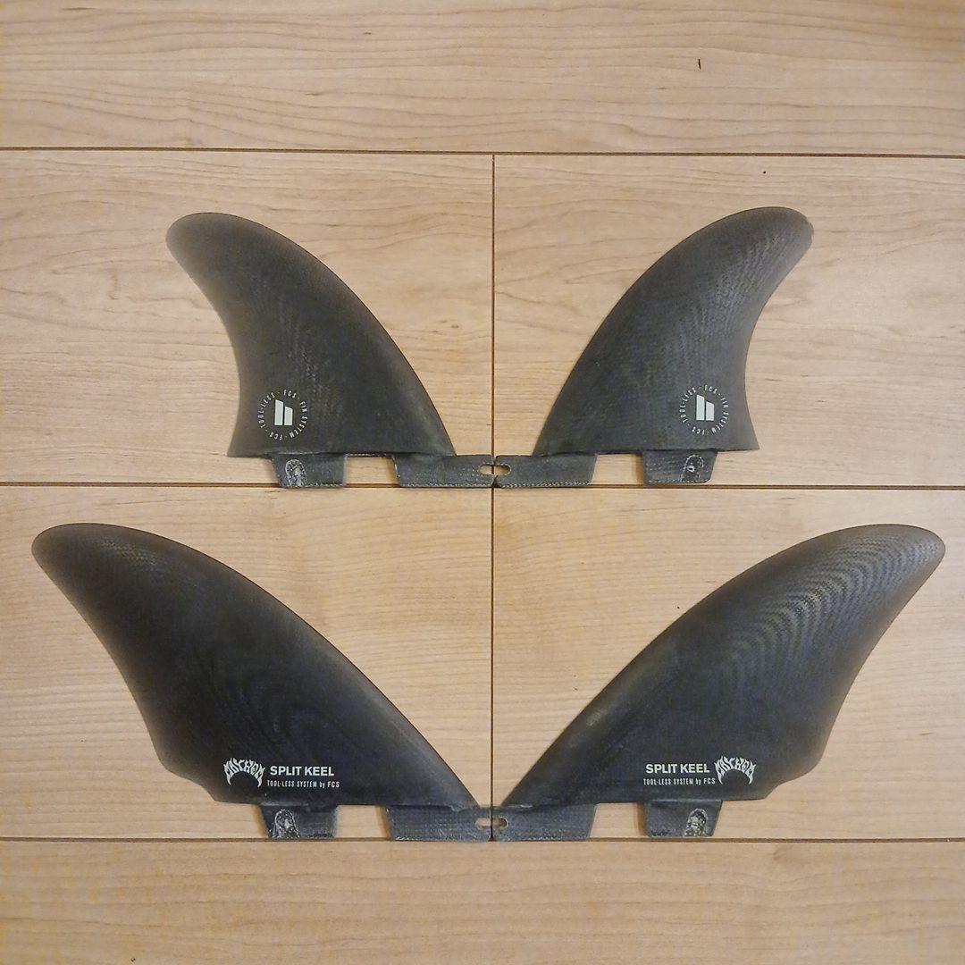 美品 FCS2 メイヘム スプリットキール クアッドフィン