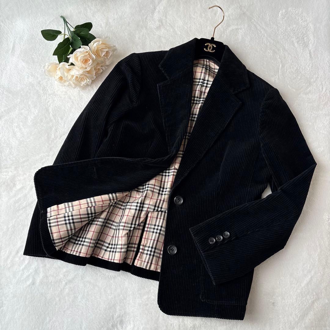 美品✨バーバリーロンドン コーデュロイジャケット チェック 40