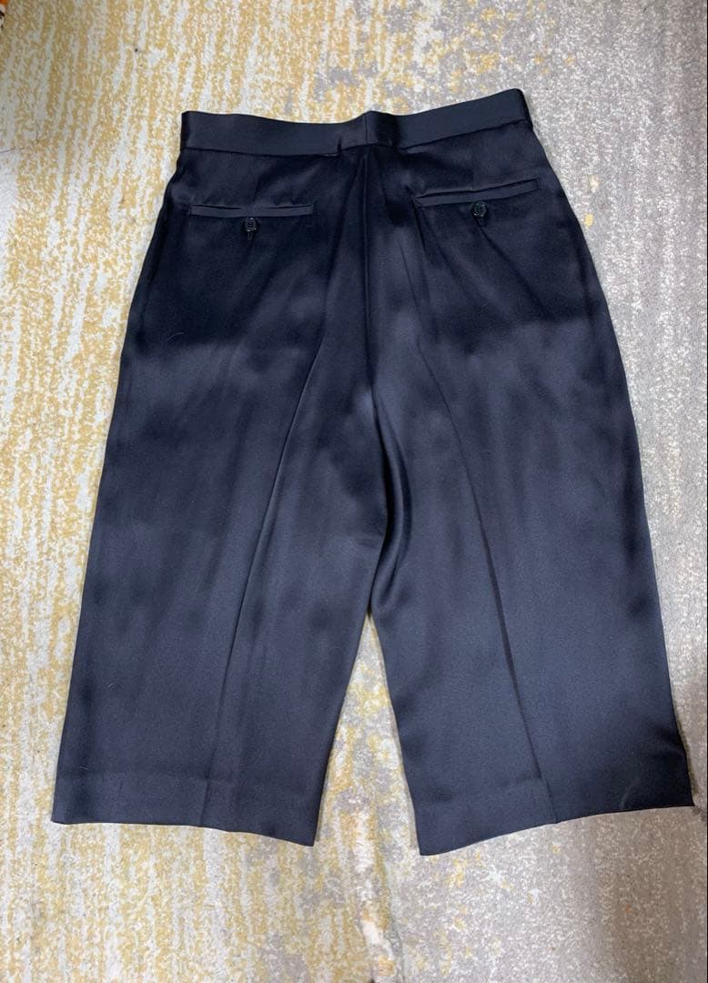 セリーヌ　フィービー期　シルク　ハーフパンツ黒　38 タグ付き