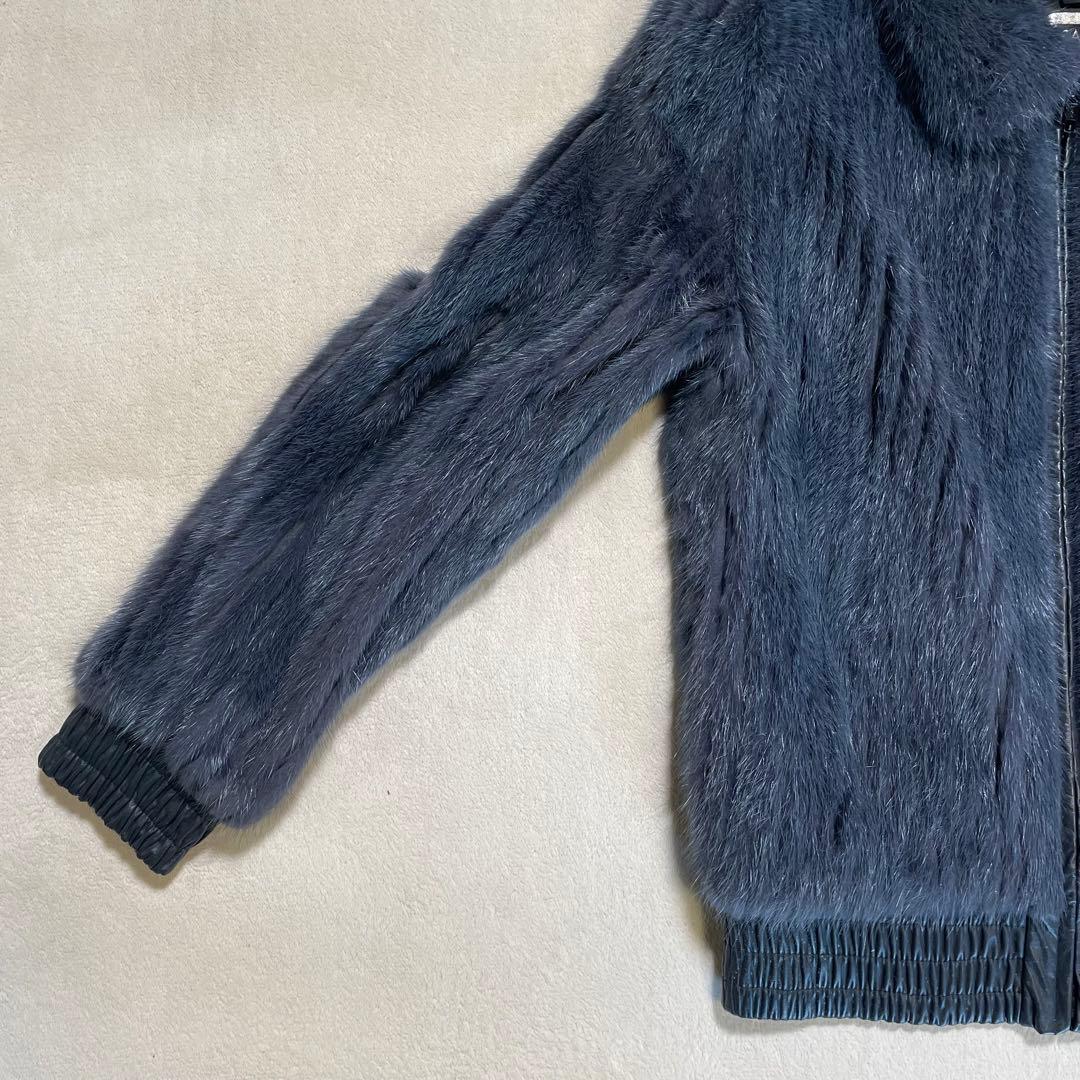 美品　SAGA MINK ジップアップ　ブルゾン　ジャケット　スウィングトップ