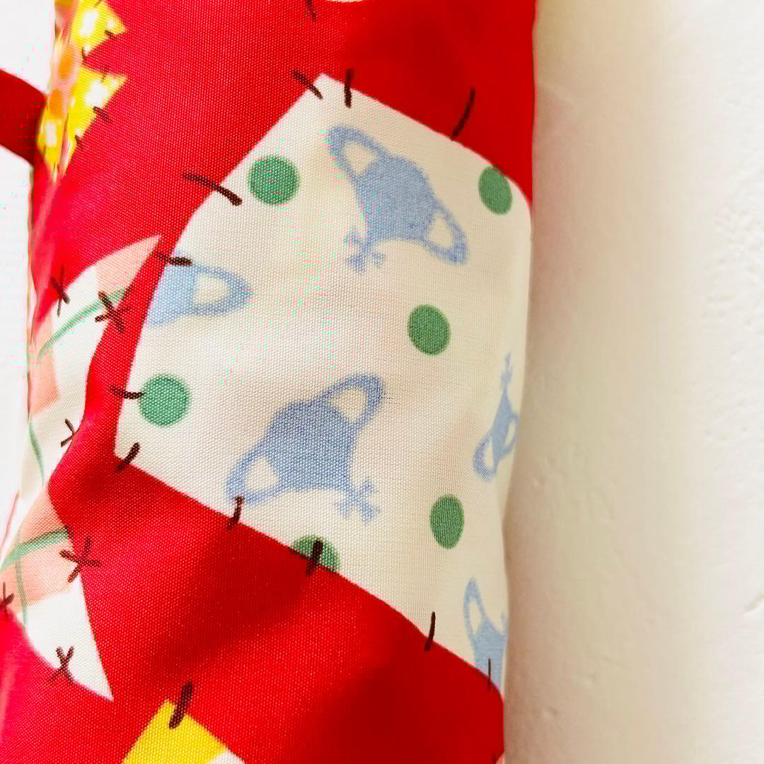 美品軽量ヴィヴィアンウエストウッド折りたたみ傘オーブ柄レッド総柄