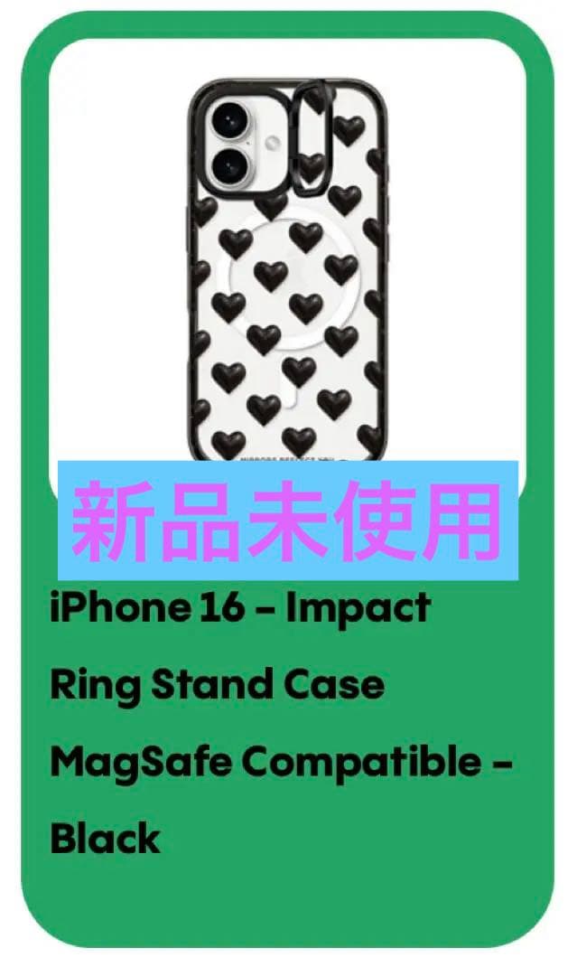 iPhone 16 Impact Ring Stand Case ブラック