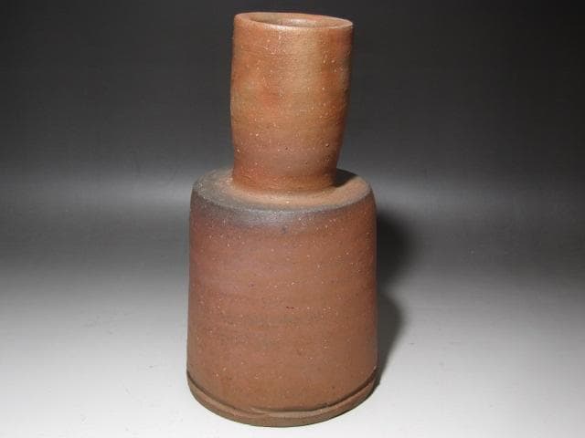 ★　金重道明（金重陶陽の子）　砧花入　侘の友　表千家十四代而妙斎の花押★y470