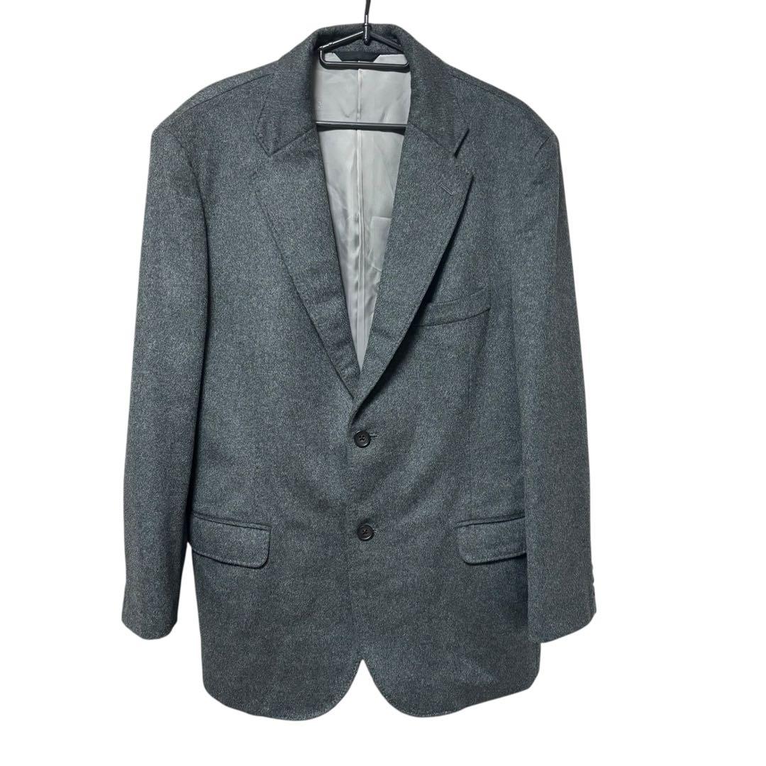 【極美品】パパス シングル テーラードジャケット カシミヤ100% グレー　Ｌ