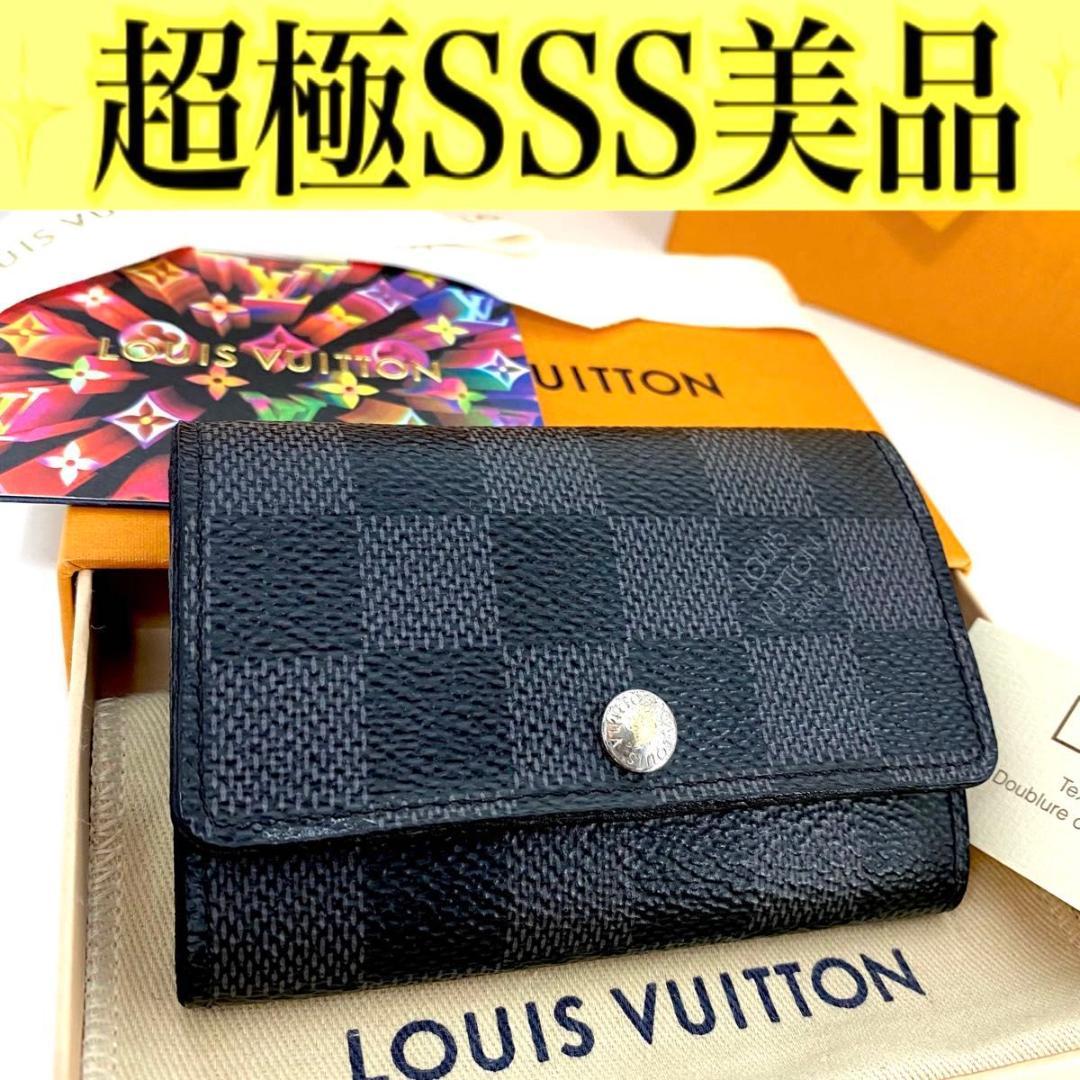 ルイ ヴィトン◎ミュルティクレ6 ダミエ グラフィット　キーケース 黒 ブラック