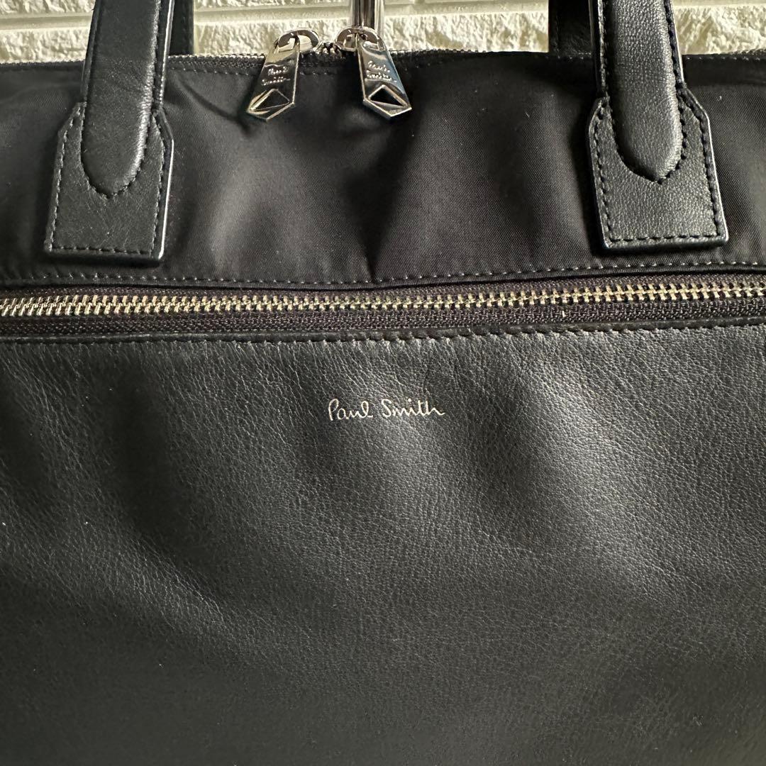 現行品 ポールスミス　ブリーフケース　レザー　ナイロン　ビジネスバック