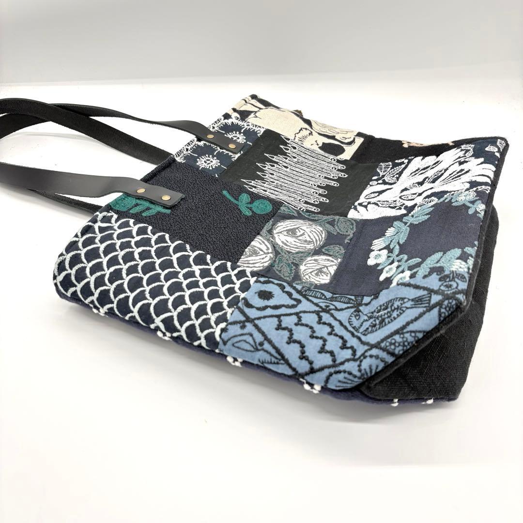 ミナペルホネン、ハンドメイド、パッチワークショルダーバッグ、トートバッグ