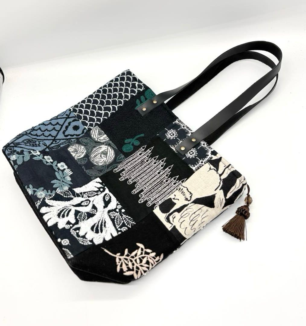 ミナペルホネン、ハンドメイド、パッチワークショルダーバッグ、トートバッグ