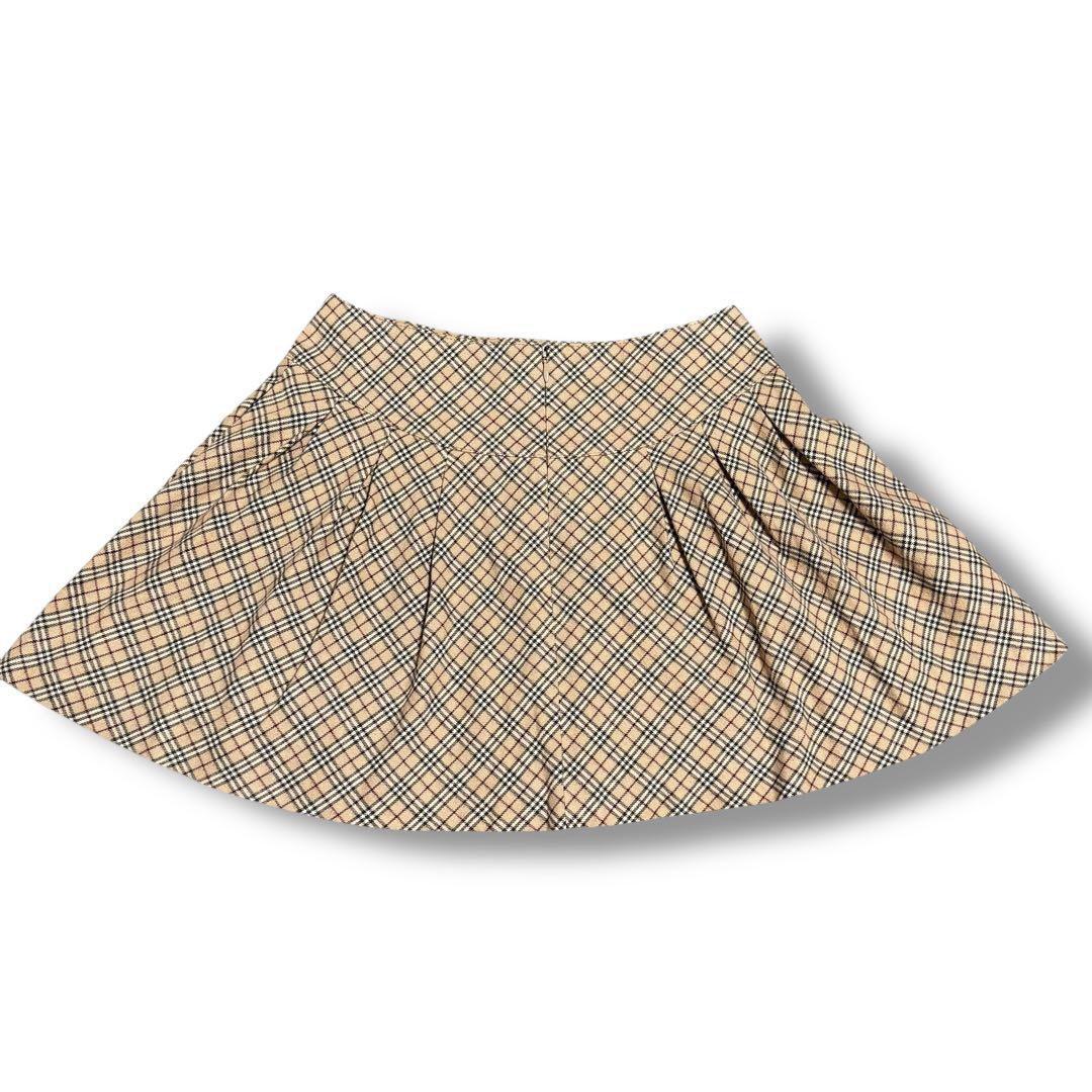 希少✨バーバリーブルーレーベル ミニスカート フレア プリーツ ベージュ S