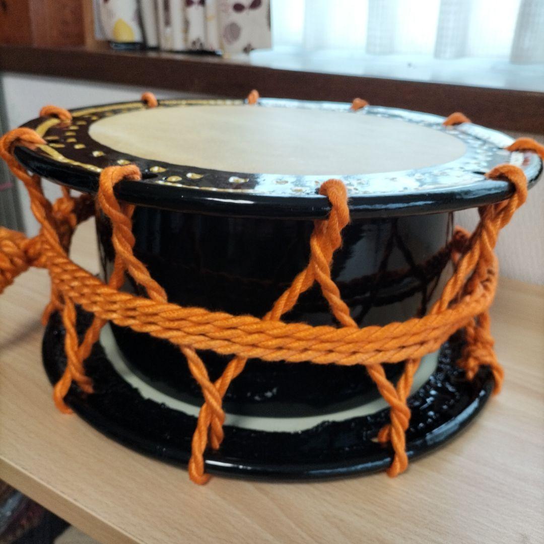 締太鼓　テレン台　バチ2本付　中古良品