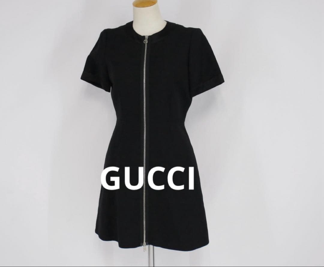 ✨ハンガー保存袋つき✨GUCCI グッチ ミニワンピース ジップアップ