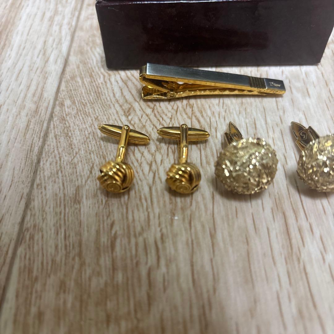 dunhillとDiorカフスボタンとネクタイピンセット