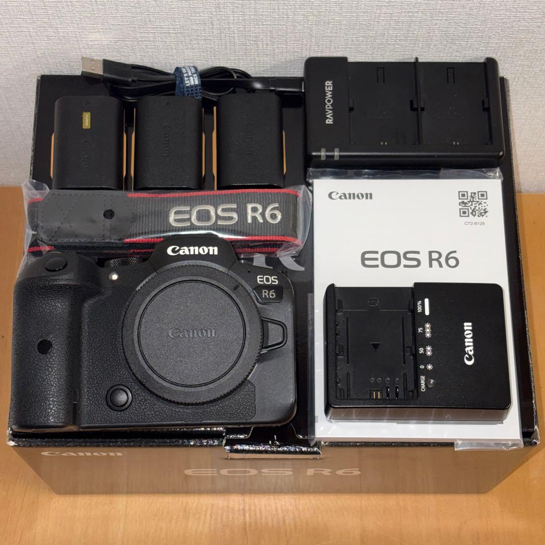 Canon EOS R6 ミラーレス一眼 本体 バッテリー3個付き