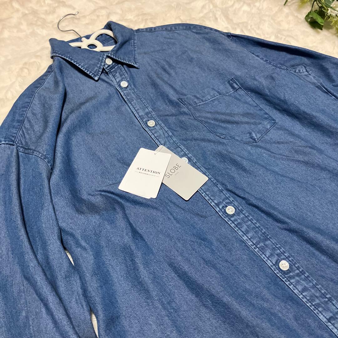 専用 未使用品 タグ付き スローブイエナ デニムライク シャツワンピース