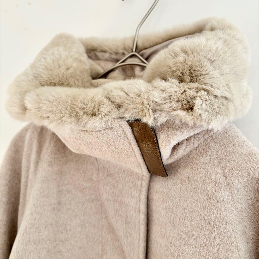 最高級 アンゴラウール Ａラインショートコート K.T キヨコ タカセ ベージュ