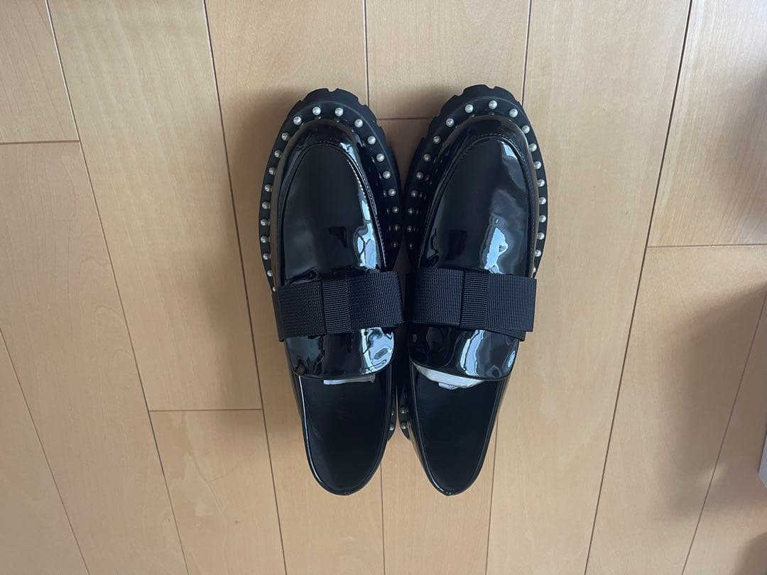 パールリボンローファー