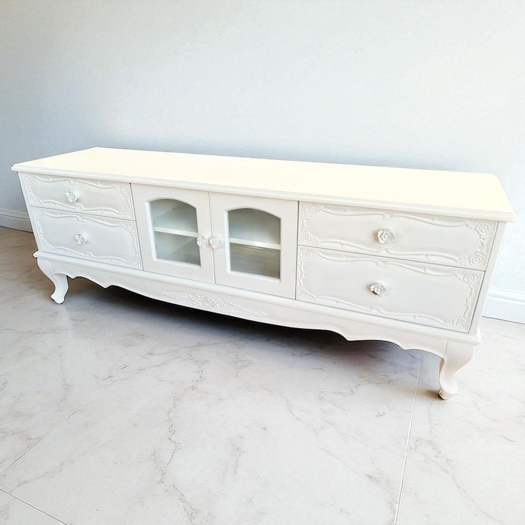 664 プリンセスローズ様ホワイト 白　猫脚 150 イタリア　リビング　a