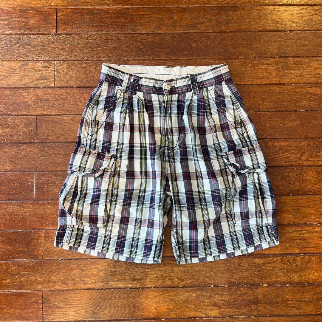 ポロラルフローレン マドラスチェック カーゴ ショーツ w34